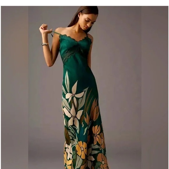 Bl^Nk London Dresses & Skirts - Bl-nk Eustella Bare V-neck Maxi dress, Anthropologie Medium NWT